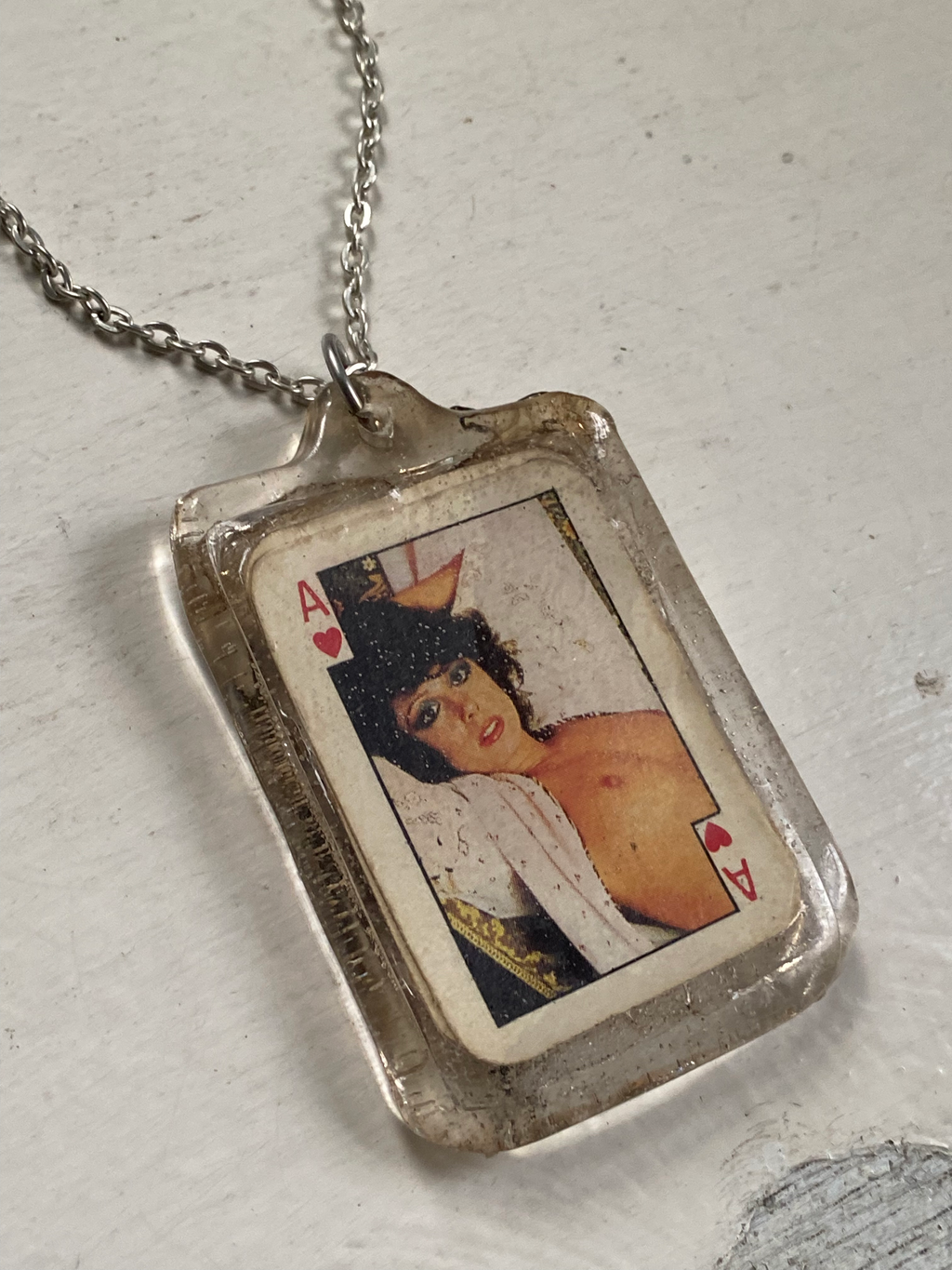 Seventies Erotic Playing Card Necklace image 1