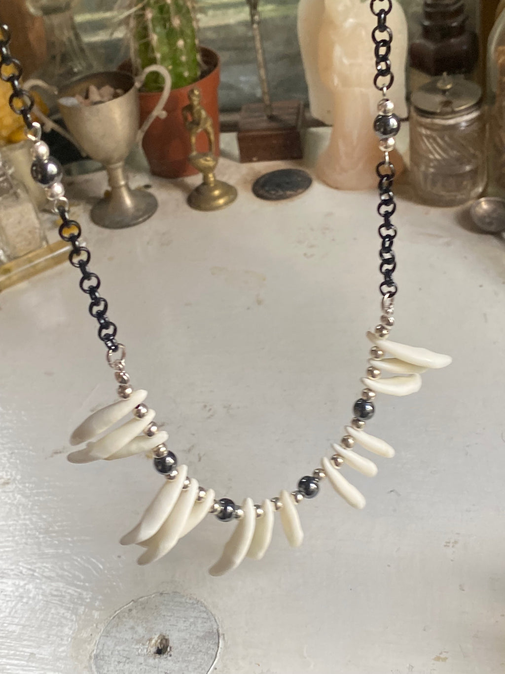 Coyote Teeth and Black Chain Necklace image 4
